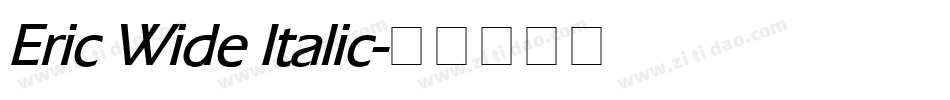 Eric Wide Italic字体转换